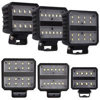 Lampe de travail LED étanche à faisceau large 80W 5700K 8267LM 12V carrée pour camions et excavatrices robustes
