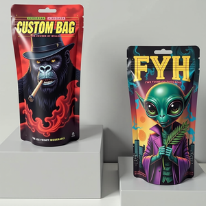 Candy Matte <strong>Edible</strong> Flower Mylar Bag 3.5g 1g 7g 1oz 1/2oz 1 Pound Cut Out Empty Mylar Plastic Packaging Bag - Product Image 3