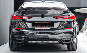 2 Series F44 m235i khuếch tán phía sau vuông với ống xả lời khuyên ABS bóng đen phía sau môi - Product Image 6