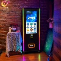 Distributeur automatique de snus Zyn avec vérification de l'âge, écran tactile de 32 pouces avec affichage LED pour la vente de petits articles en discothèques