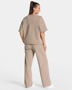 Logo personalizzato all'ingrosso <span class=keywords><strong>pantaloni</strong></span> sportivi Vintage <span class=keywords><strong>cotone</strong></span> francese Terry <span class=keywords><strong>pantaloni</strong></span> <span class=keywords><strong>pantaloni</strong></span> da jogging a gamba dritta per le donne <span class=keywords><strong>pantaloni</strong></span> della tuta a gamba larga - Product Image 5