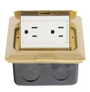 Electrical Double Outlets Waterproof Floor Socket Outlet Stainless Steel Standard Pop Up Floor Socket Nema Socket