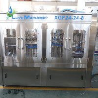 Machine de remplissage et d'embouteillage automatique 3-en-1 pour eau minérale pure et boissons, 7000 BPH, prix projet clé en main