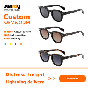 Lunettes de soleil de luxe en acétate pour hommes, OEM ODM, verres polarisés TAC, vente en gros, lunettes anti-lumière bleue unisexes - Product Image 3