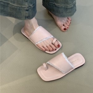 Sandalias Planas de Moda para Mujer, de Piel Sintética, Ligeras, Cerradas, Antideslizantes, con Suela de Goma, para Verano - Product Image 4