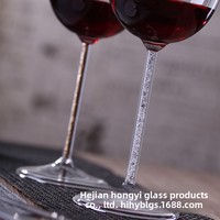 Flûtes à vin en verre borosilicate à pied haut, motif diamant, couleurs personnalisables, style européen et américain, pour vin rouge