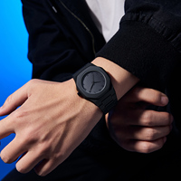 Montre Personnalisée avec Logo OEM en Plastique pour Hommes, Cadran à Chiffres Arabes, Montre Quartz Étanche de Haute Qualité pour Hommes