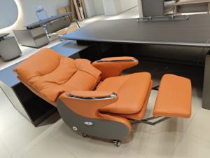 Silla giratoria ejecutiva con respaldo alto de nuevo diseño 2025, silla inteligente de masaje con Control de voz Boss de cuero genuino - Product Image 6