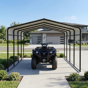Abri de <span class=keywords><strong>voiture</strong></span> industriel en acier 12x20, bâtiment de <span class=keywords><strong>garage</strong></span> métallique sur mesure, vente en gros, fabricant de abris de <span class=keywords><strong>voiture</strong></span> de haute qualité - Product Image 5