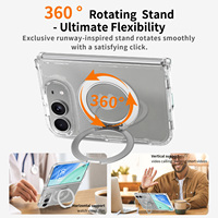 Funda Magnética Plegable de Alta Calidad para iPhone 18 Ultra con Soporte Giratorio, Antigolpes, Transparente, Personalizada, Antiamarillamiento, para Teléfono Móvil, al por Mayor