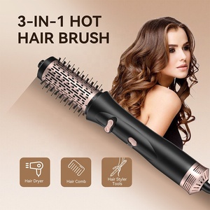 แปรงลมร้อน Fengmang 3-in-1 มัลติฟังก์ชั่น สำหรับยืด ดัด และเป่าผม พร้อมหวีเคลือบ<span class=keywords><strong>เพชร</strong></span>และขนแปรงสำหรับจัดแต่งทรงผม - Product Image 1