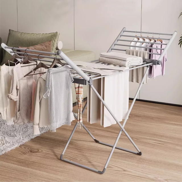 Portable Luxury Aluminum Foldable Double Multifunction Bathroom Clothes Drying Rack Hanger Automatic Multifunction Clothes Dryer