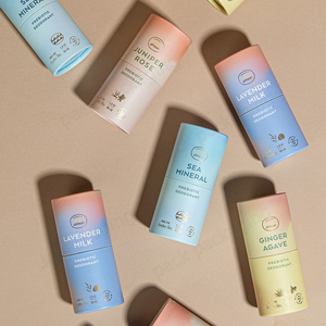 Özel çevre dostu karton konteyner Deodorant dudak balsamı cilt bakımı tipi büküm kağıt tüp ambalajı yukarı - Product Image 4