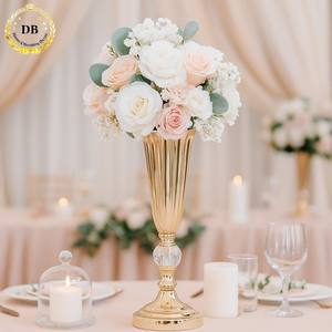 Arreglos Florales en Jarrones Retro, Tazón <span class=keywords><strong>de</strong></span> Ganchillo con Diseño <span class=keywords><strong>de</strong></span> Gato Azul, Jarrón Grande <span class=keywords><strong>de</strong></span> Aluminio Negro y Verde para Flores, Decoración <span class=keywords><strong>de</strong></span> Sala <span class=keywords><strong>de</strong></span> Estar - Product Image 1