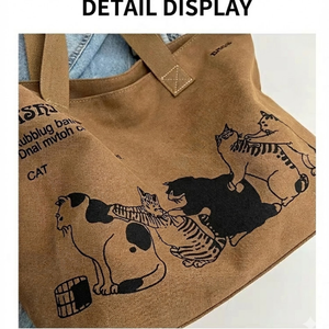 Sacs fourre-tout en toile <span class=keywords><strong>éco</strong></span>logiques pour femmes, esthétiques, vintage, en coton, pour l'<span class=keywords><strong>éco</strong></span>le, le livre, l'épaule, d<span class=keywords><strong>éco</strong></span>ntractés, quotidiens, lavables, réutilisables - Product Image 2