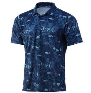 Camiseta de moda de alta calidad personalizada Impresión digital Tejido deportivo Camiseta de polo de golf de poliéster ajustada para hombre - Product Image 4