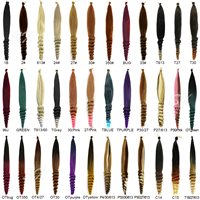 Extensions de tresses au crochet synthétiques soyeuses pour cheveux ondulés - PDH1 14-24 pouces 150g, double trame haute qualité
