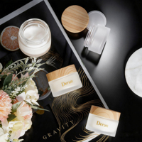 Bouteille cosmétique 5ml 10ml 20ml 30 ml 50ml 100ml 150ml 200ml Bouteille de crème en verre ronde vide avec couvercle étanche dans un pot de crème en bois