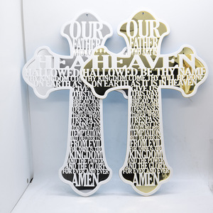 THEROSARIES Cross <b>Plaque</b> 29x42cm Acrylic Religious Gift Baptism Decor - Product Image 4