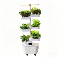 Système hydroponique intelligent moderne pour l'intérieur, 48 sites de culture, réservoir d'eau de 24 L avec application et contrôle par écran tactile