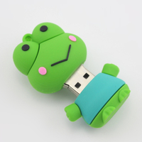 SL-006Wholesale flash drive usb bentuk kodok kustom 128gb murah Stik usb bentuk kartun hewan imut