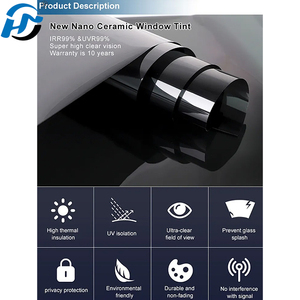 Nano Carbon Uncut cửa sổ Tint Pet phim 5%-35% vlt UV bảo vệ năng lượng mặt trời Kính chắn gió Sun Shade cho xe & văn phòng kiếng-Màu đen - Product Image 6