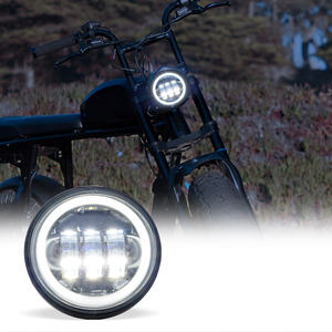 12-48 В герметичный луч 4,5 дюймов Круглая светодиодная фара с разъемом Higo полностью белый Halo для электрического велосипеда Super73 - Product Image 1