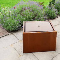 Étang de fontaine de chute d'eau de jardin de nappe phréatique en acier Corten