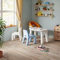Ensemble table et chaises en plastique pour enfants bureau d'étude pour enfants pour garderie maternelle mobilier scolaire à domicile