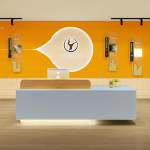 Mostrador de Recepción de Diseño Moderno en Madera con Barra de Recepción en Oferta - Product Image 5