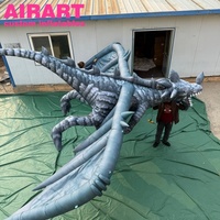 Animaux gonflables réalistes, dragon volant gonflable avec ailes pour la décoration publicitaire