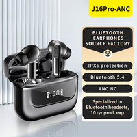 Harga Terjangkau Baru Datang J16Pro 6 Mikrofon Hybrid FF+FB ANC Peredam Kebisingan Headphone In-ear