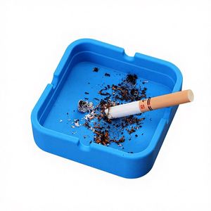 Cendrier carré en silicone le plus vendu, résistant aux chutes et aux hautes températures, logo personnalisable, cendrier durable prêt à offrir - Product Image 4