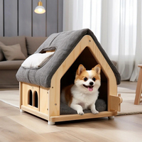 Maison de luxe moderne pour intérieur chat et chien Mobilier en bois personnalisable avec fermeture à bouton Caractéristiques durables et OEM