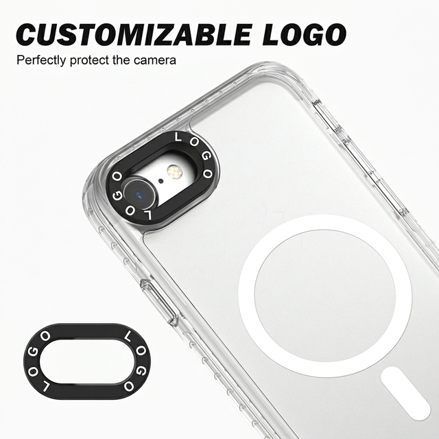 Custom logo Mobile Phone case Transparent with Interchangeable PC Blank DIY for Iphone7 8 SE Shockproof 360 protection case