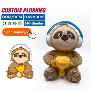 Juguetes de Peluche Bordados Personalizados, Muñeco de Gato Rosa Sonriente, Convierte tu Dibujo Divertido de Gato en una Mascota de Peluche Real, Perfecto - Product Image 3