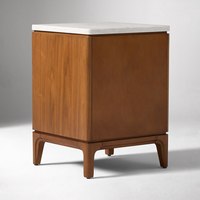 Table de chevet contemporaine en bois durable de luxe léger avec 2 tiroirs et table de nuit pour chambre à coucher