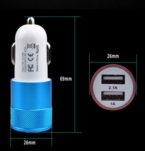 Anpassbares Logo USB PD Aluminium Schnell-Ladegerät für Auto 5V3A Typ-C USB Schnellladung für Mobiltelefone Autos LED - Product Image 2