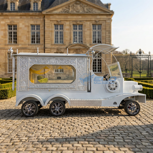 Vente directe usine – Nouvelle voiture funéraire électrique de qualité supérieure, sculpture argentée, charrette funéraire électrique antique - Product Image 1