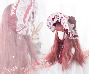 วิกผมยาวตรงยาว55ซม. คอสเพลย์วิกผมอะนิเมะผสมสีแดงดำสำหรับปาร์ตี้ฮาโลลิต้า - Product Image 6