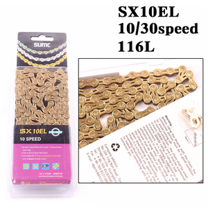 <span class=keywords><strong>Cadena</strong></span> de bicicleta SUMC 116 eslabones <span class=keywords><strong>cadena</strong></span> EL de 10 velocidades 10/20 / 30S enlace shimano de montaña Rainbow - Product Image 3