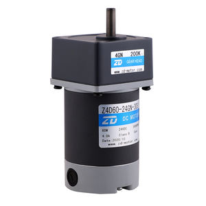 มอเตอร์ ZD ขนาด 80 มม. 60 วัตต์ 12 โวลต์ 24 โวลต์ แบบมีแปรงถ่าน พร้อมเกียร์ทดรอบ อัตราทด 3:1-18:1 สำหรับตู้ขายสินค้าอัตโนมัติ รุ่น Z4D60-24GN-30S/4GN15K - Product Image 2