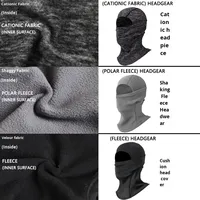 Automne hiver Ski capuche chaud doublé polaire coupe-vent chapeau Sports de plein air moto pêche équitation masque personnalisation disponible