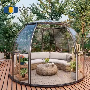 CGCH 4 stagioni garden building hotel trasparente glamping bubble outdoor dining geodetica dome tent house