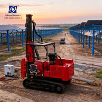 Hydraulischer Raupenpfahltreiber mit Standard-Stahlketten, Verschleißfest und Langlebig für Raue Gelände, Energiesparend, CE-Zertifizierter Motor