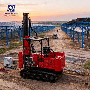 Pile driver solaire avec chenilles en acier standard, résistantes à l'usure et durables pour terrains difficiles - Product Image 2