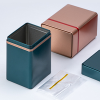 Boîte Métallique Carrée Vide de Luxe de Qualité Alimentaire Haut de Gamme, Hermétique, pour Café, Épices et Thé