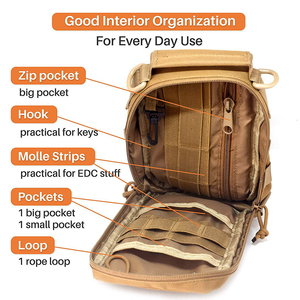 Sac tactique en Polyester imperméable unisexe pratique trousse de premiers soins en plein air stockage sacs à dos pour hommes trousse à outils de survie - Product Image 2