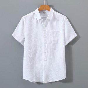 Novedad de verano, <span class=keywords><strong>camisa</strong></span> de <span class=keywords><strong>lino</strong></span> para <span class=keywords><strong>hombre</strong></span>, <span class=keywords><strong>camisa</strong></span> de <span class=keywords><strong>lino</strong></span> de algodón holgada de <span class=keywords><strong>manga</strong></span> <span class=keywords><strong>corta</strong></span> informal Retro de estilo chino OEM - Product Image 2