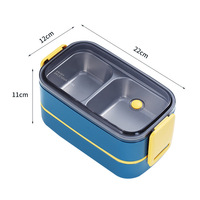 Boîte à lunch en acier inoxydable à double couche SYH710, boîte à bento thermique isolée et étanche pour l'emballage des aliments